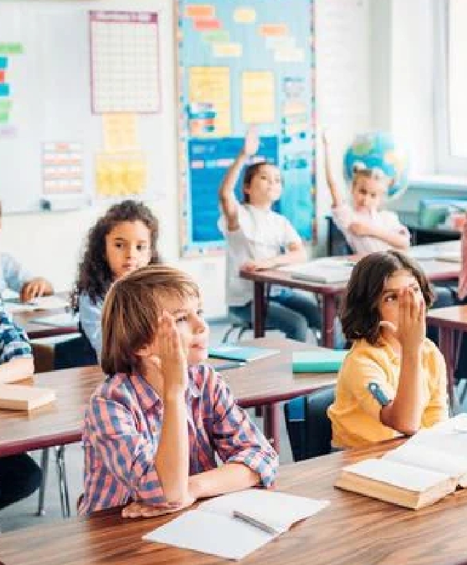 Children in a classroom